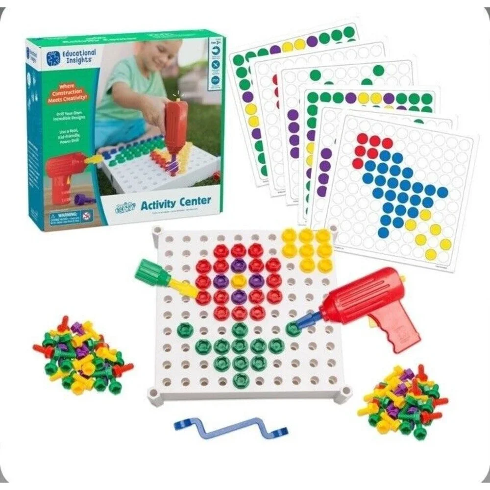 Educational Insights Design & Drill Activity Center Montessori Learning STEM Toy